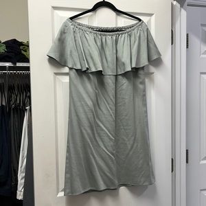 Soft Surroundings Off the Shoulder Heather Gray Size M Dress